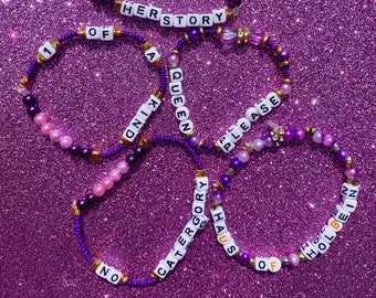Six the musical inspired merchandise Friendship style beaded bracelets musical theatre gift