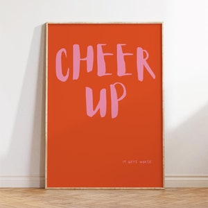 Cheer Up Existential Dread Poster Meme Print Existentialism Adult Humor Philosophy Poster Indie Room Decor Funny Wall Art Digital Print