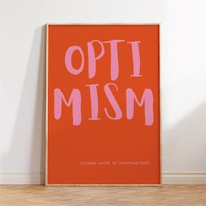 Optimism Funny Existential Dread Poster Meme Print Existentialism Adult Humor Philosophy Poster Indie Room Decor Funny Wall Art Digital