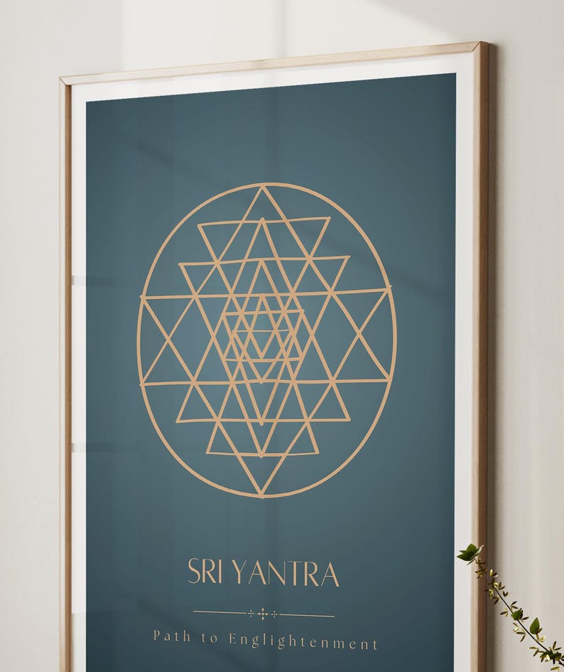Sacred Geometry Sri Yantra Aura Poster Y2K Room Decor Yoga Poster ...