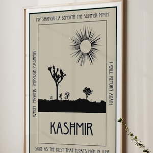 Kashmir Led Zeppelin Poster Song Lyric Wall Art Rock Music Poster Song Lyrics Digital Print Music Wall Art Gift Music Lyrics Rock Music image 9