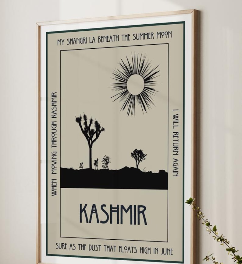 Kashmir Led Zeppelin Poster Song Lyric Wall Art Rock Music Poster Song Lyrics Digital Print Music Wall Art Gift Music Lyrics Rock Music image 9
