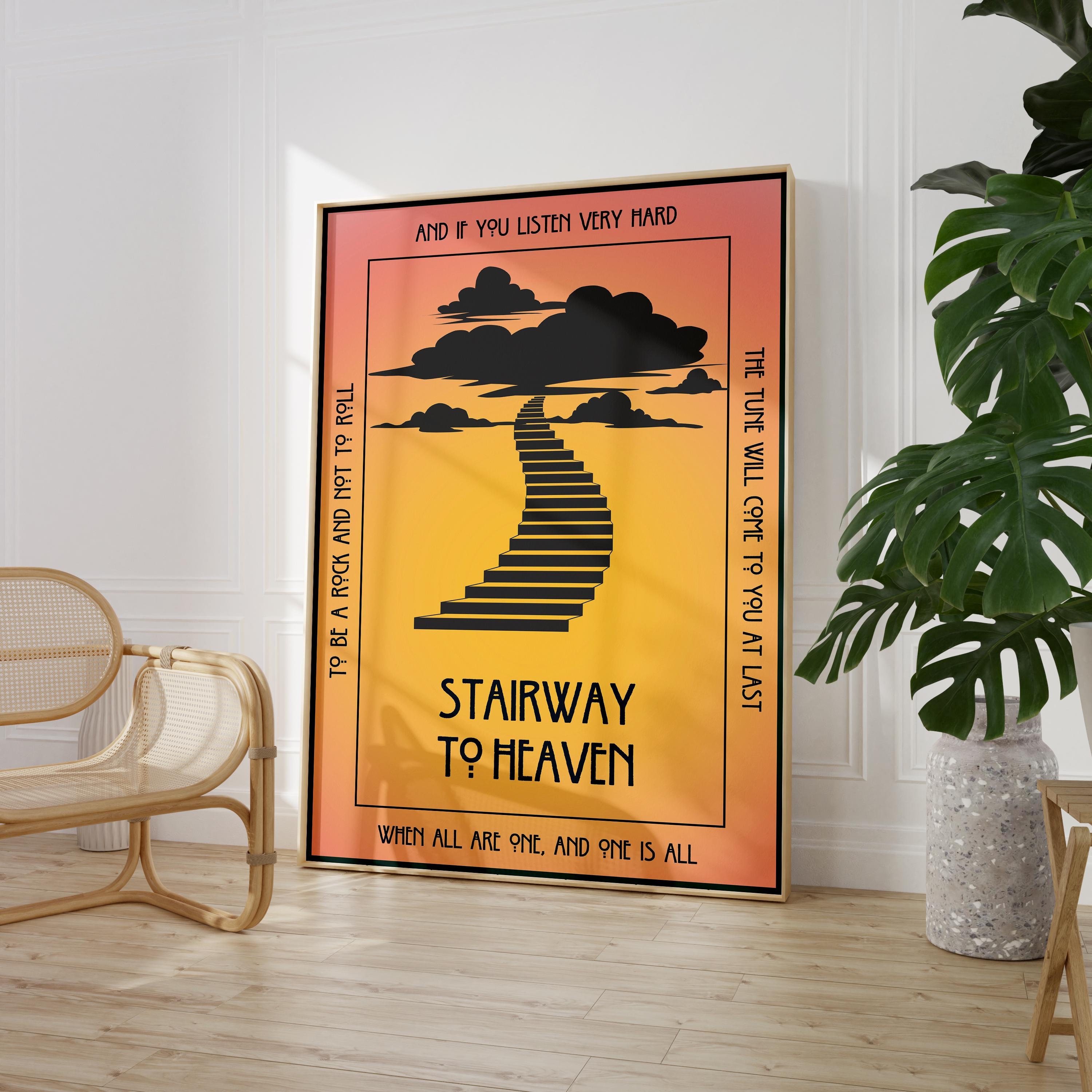 Led Zeppelin Stairway to Heaven Poster - Etsy