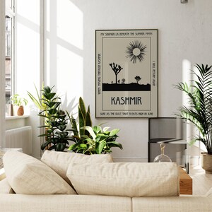 Kashmir Led Zeppelin Poster Song Lyric Wall Art Rock Music Poster Song Lyrics Digital Print Music Wall Art Gift Music Lyrics Rock Music image 4