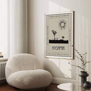 Kashmir Led Zeppelin Poster Song Lyric Wall Art Rock Music Poster Song Lyrics Digital Print Music Wall Art Gift Music Lyrics Rock Music image 5