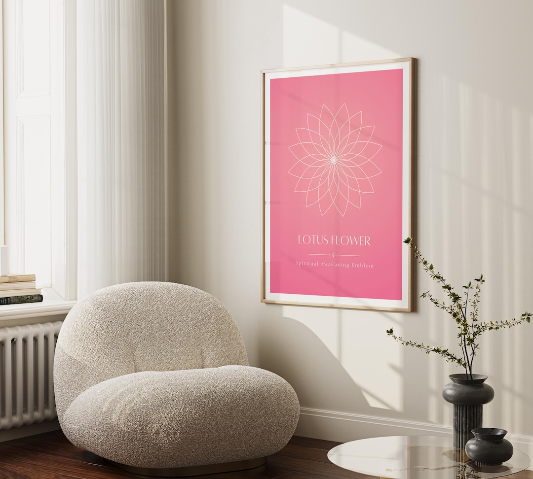 Sacred Geometry Lotus Flower Aura Poster Sri Yantra Yoga Poster Cristal ...