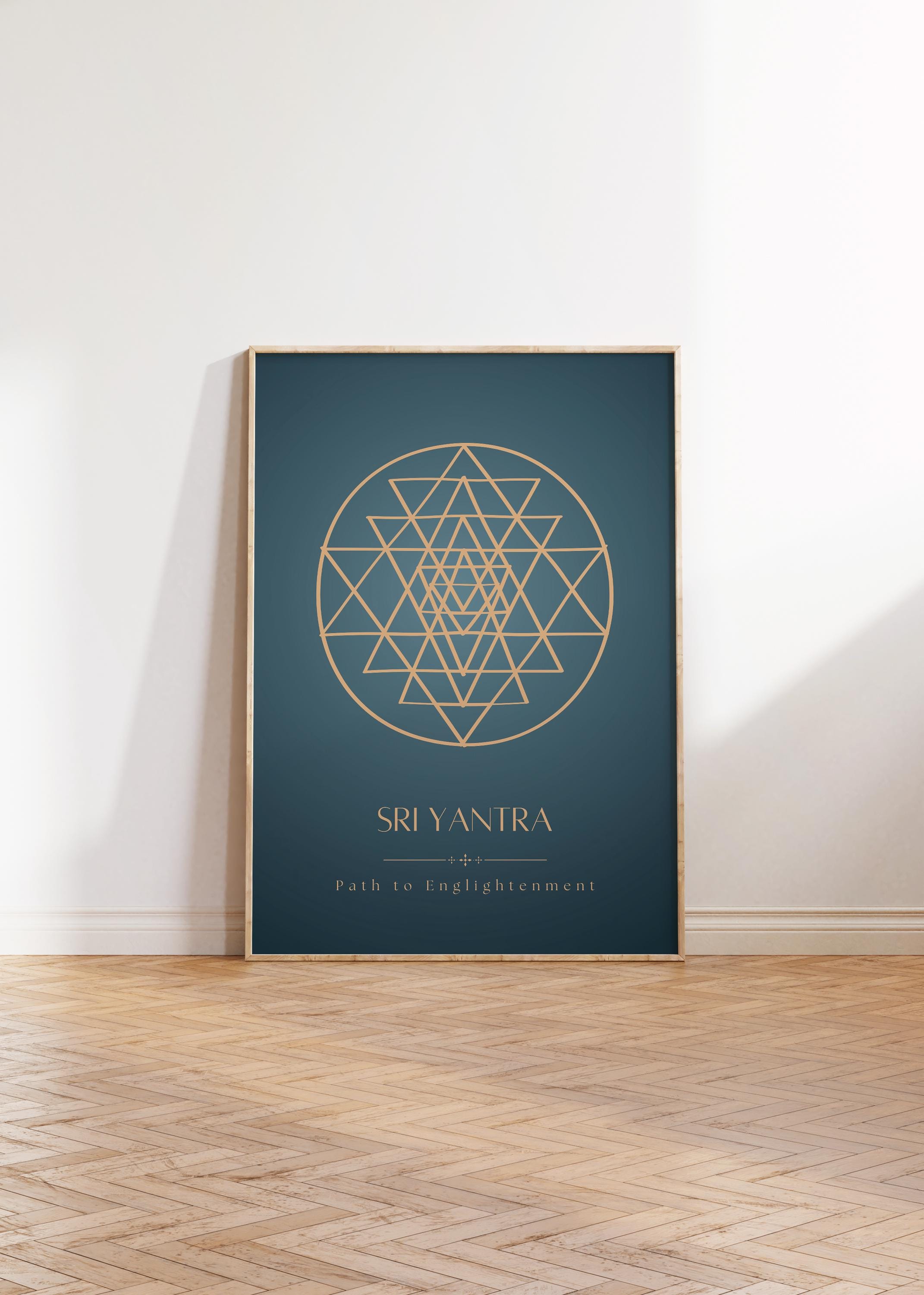 Sacred Geometry Sri Yantra Aura Poster Y2K Room Decor Yoga Poster ...