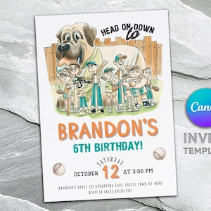 Baseball invitation, national league birthday invitation template, Printable editable invite, rookie of year, sports invite, sandlot party