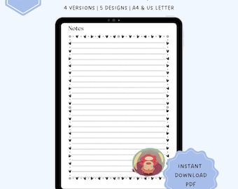 Ponyo Note Templates: Studio Ghibli Inspired Anime Notes (Digital Download)