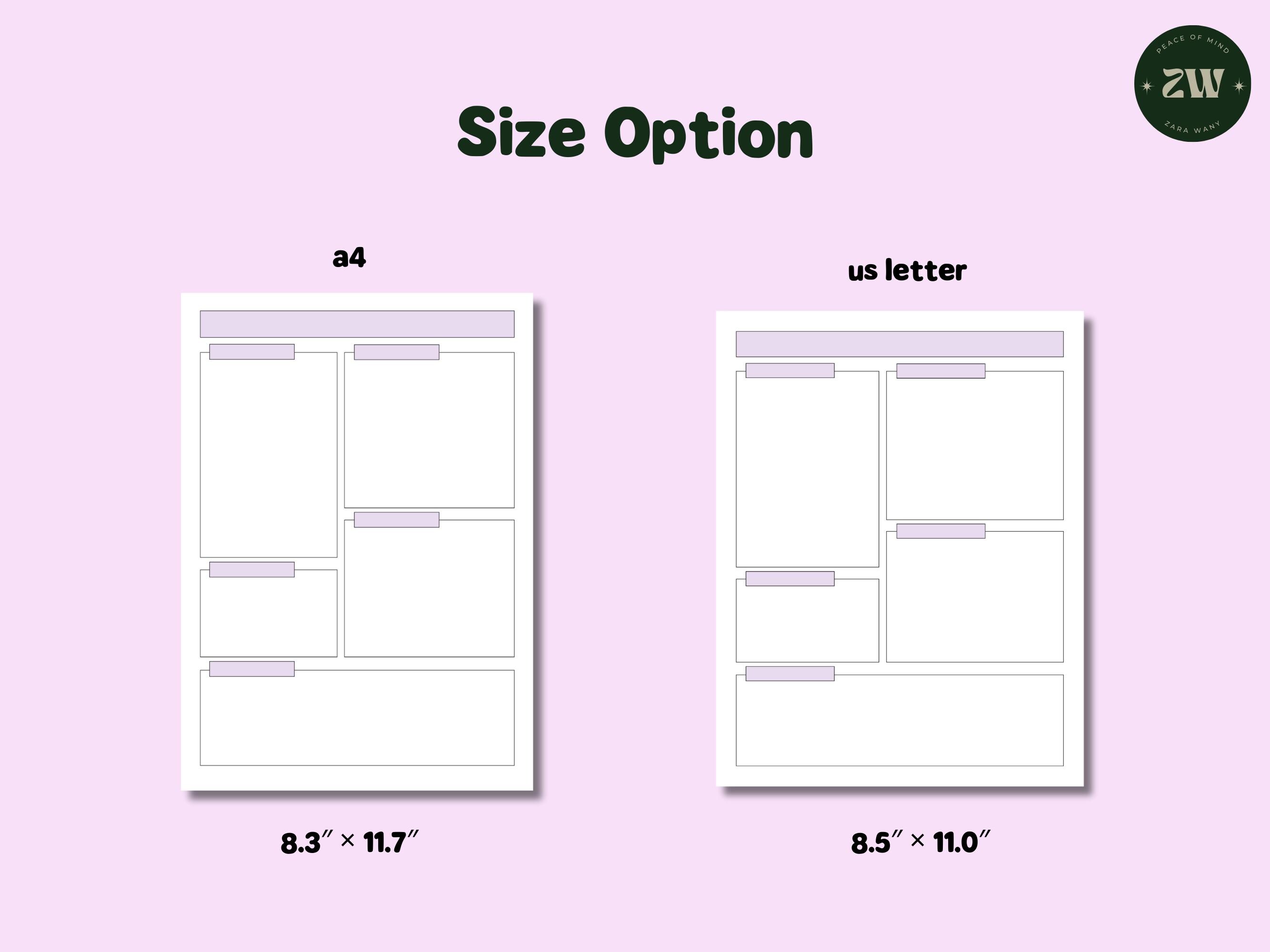 Pastel Boxing Note Taking Templates: A4 & US Letter (digital Download ...