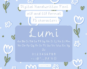 Lumi Font | Cute Handwritten Script for Cricut, Canva (Digital Download)