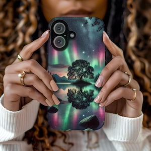 Aurora Borealis iPhone Case: Nature Northern Lights Art