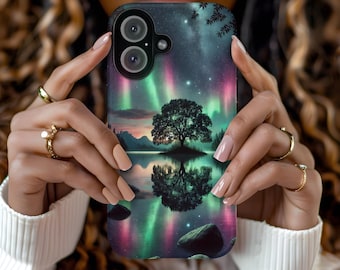 Funda para iPhone Aurora Boreal: Arte de las auroras boreales y la naturaleza