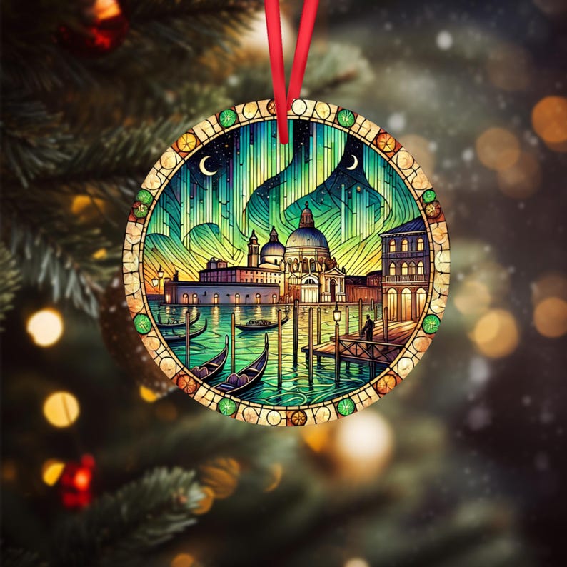 ThegardengiftsStore Venice Northern Lights Ornament - Thumbnail 2