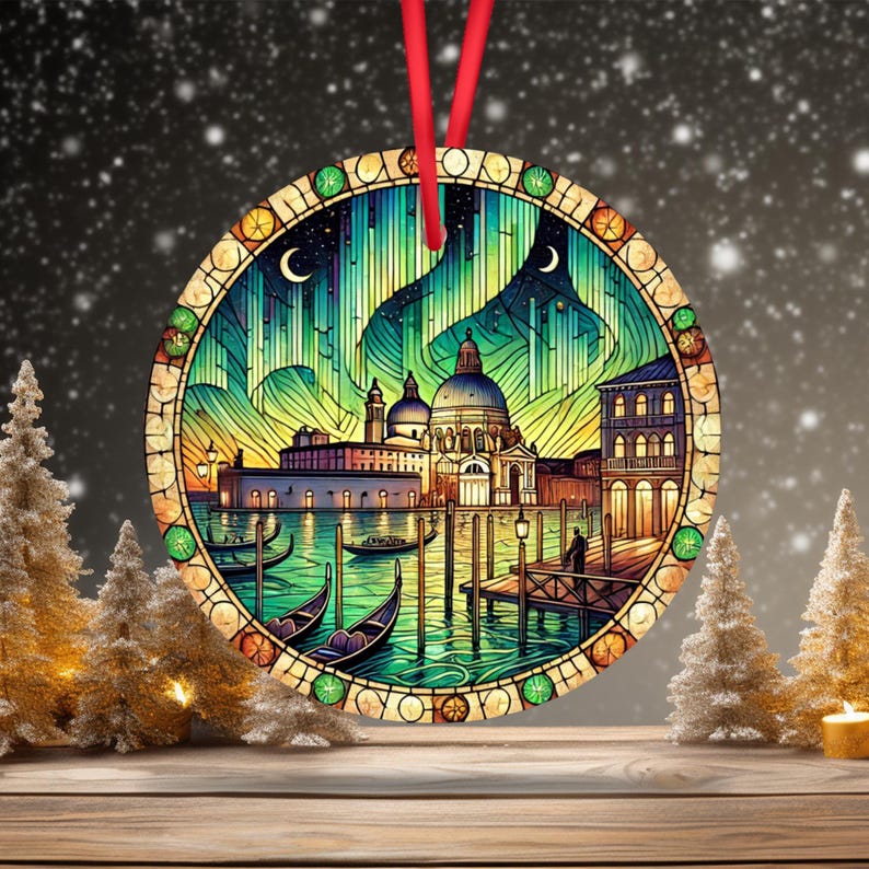 ThegardengiftsStore Venice Northern Lights Ornament