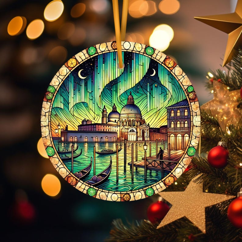 ThegardengiftsStore Venice Northern Lights Ornament - Thumbnail 3