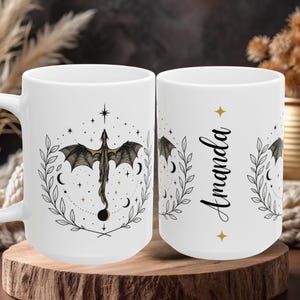 Fourth Wing Dragon Mug: Personalized Romantasy Booktok Gift