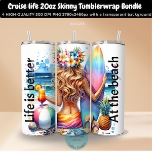 Paquete de envoltorios para vasos Cruise Life, envoltorio de sublimación para vasos Cruise de 20 oz PNG, diseño digital de crucero, vaso Vacationc PNG, descarga instantánea