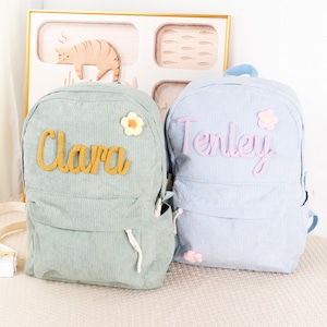 Custom Toddler Corduroy Backpacks,Kids Backpack With Name, School Bag for Kids,Children's Backpack,Toddler Book Bag, School Bag for Kids