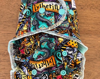 HP Inspired Fitted Cloth Diaper - Stay Dry Liner - Overnight Fitted - Optional Hemp or Bamboo Insert