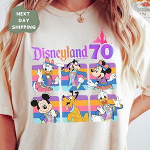 Disneyland 70th Anniversary Shirt, Mickey Minnie 70 Years Of Magic Shirt, Disneyland Happiest Place On Earth Shirt, Family Vacation Trip