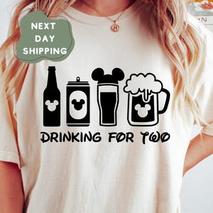 Pregnancy Shirt, Disney Vacation, Snacking For Two Pregnancy Announcement Shirt, Disney Shirts For Couples, Funny Mom to be Shirt, Drinking
