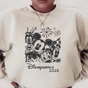 Retro Disneyworld 2025 Sweatshirt, Disney Family Trip 2025 Sweatshirt, Disneyworld Sweater, Mickey And Friends Sweater, Family Vacation