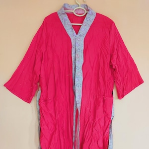 Silk Kimono Robe - Red Satin Silk Robes for Women Bridesmaid Silk Dressing Gown Silk Robe, One Size Satin Robe Maxi bathrobe kimono