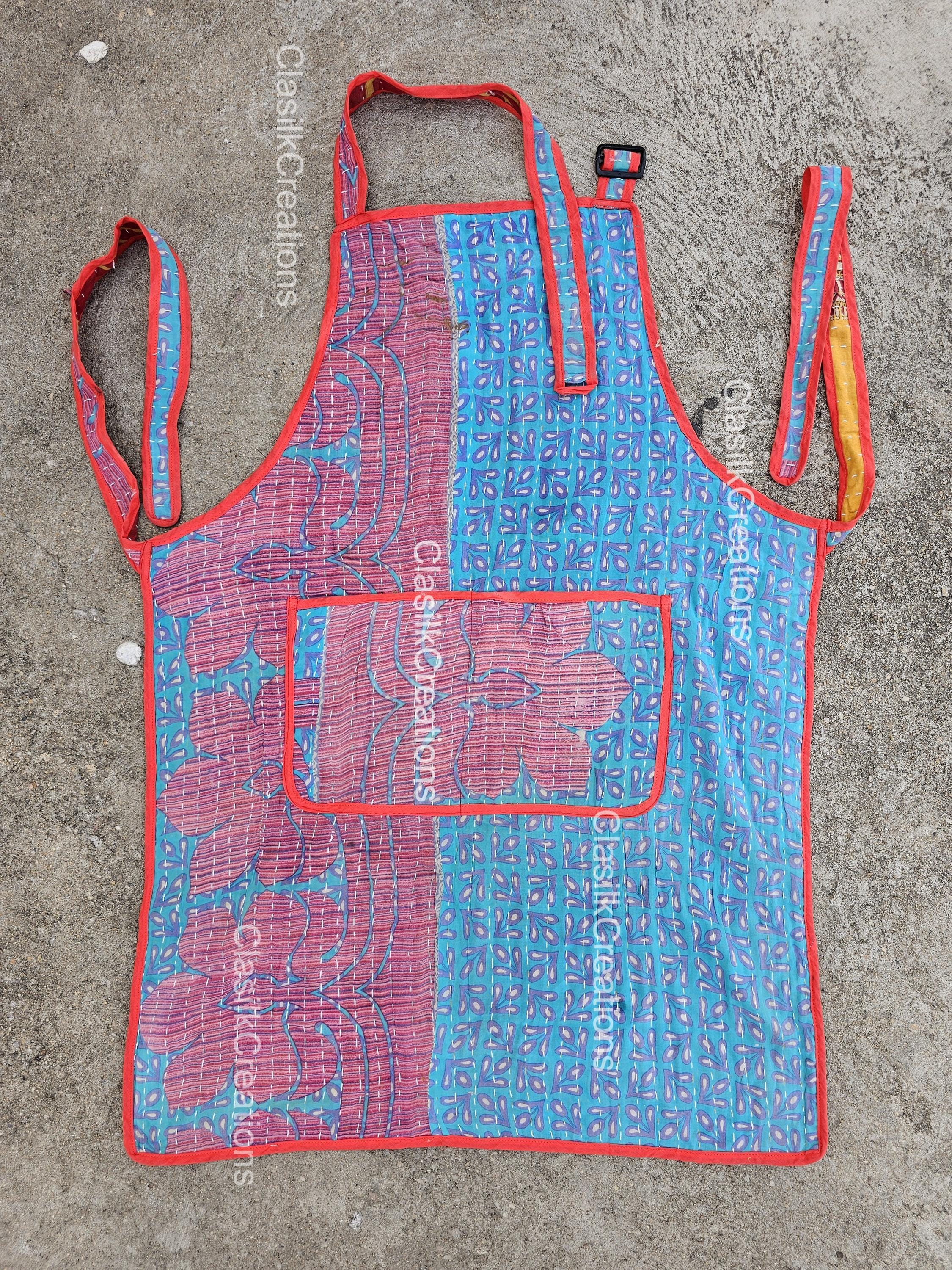 エプロン Kantha Quilt Apron エプロン Kantha Quilt Apron Vintage kantha handmade recycled