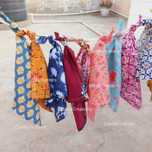 Lot de 20 serviettes en coton à imprimé floral fait main : mélangez et assortissez les fleurs