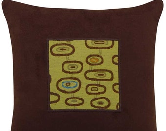 Tres ojos "Pequeña" moderna almohadilla decorativa 14 x 14 pulgadas
