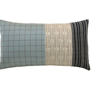 Aqua Alchemy 'Panes' Modern Decorative Pillow 12 x 22 inches image 1