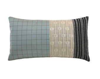 Aqua alquimia 'Paneles' moderno decorativo de la almohadilla 12 x 22 pulgadas