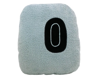 Almohada decorativa de Cíclope moderno Aqua y negro 12 x 16 pulgadas