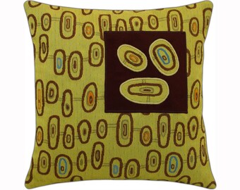 Three Eye "Squared" Modern Decorative Pillow 12 x 12 inches