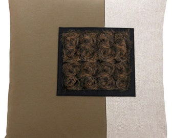 Veliarca oscuro cuadrado clásico tamaño decorativos almohada 16 x 16 pulgadas