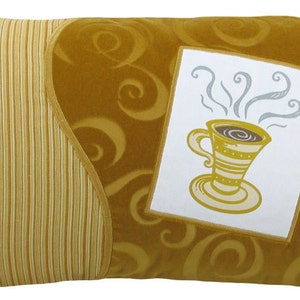 Coffee Cup Tall Decorative Breakfast Size Pillow 12 x 18 inches image 4