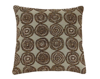 Swirl Circles Decorative Pillow 12 x 12 inches