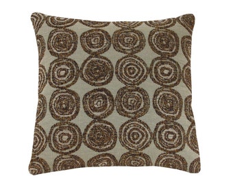 Remolino c&iacute;rculos decorativos almohada 12 x 12 pulgadas