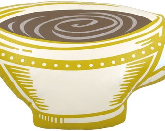 Café Copa forma 13 de almohada decorativa x 20 pulgadas