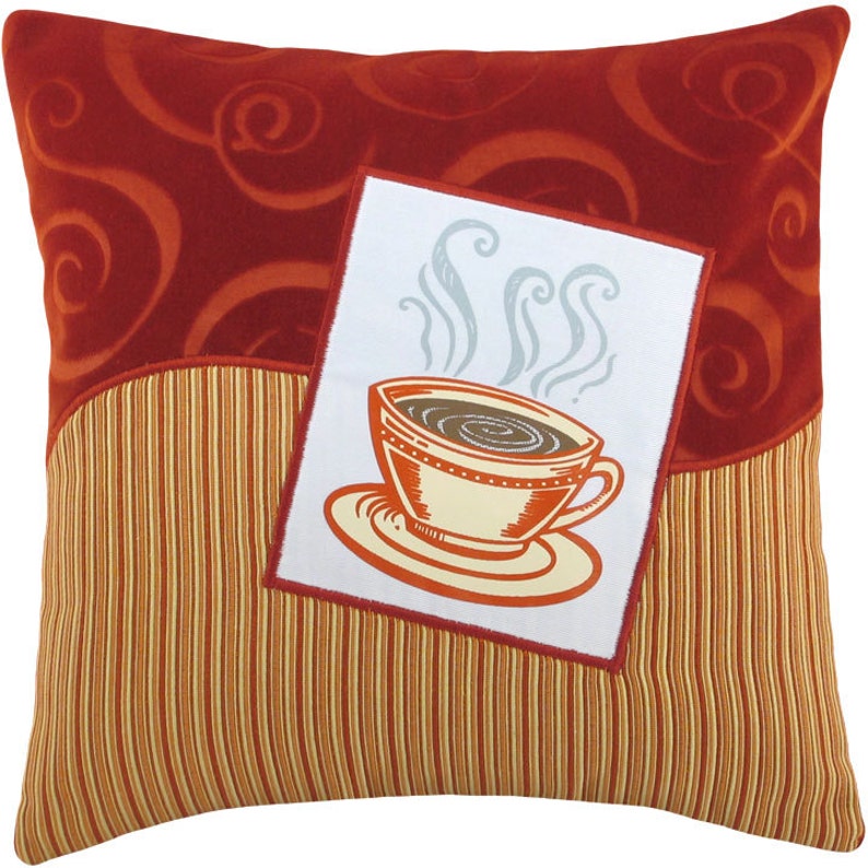 Coffee Cup short Decorative Pillow Mini Size 12 X Etsy