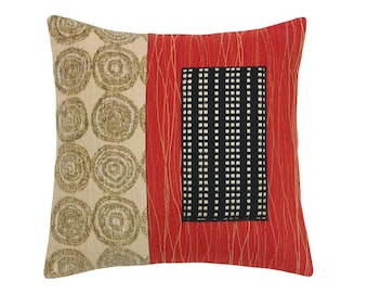 Almohadilla decorativa moderna de rojo Alkimia "Mini" 12 x 12 pulgadas