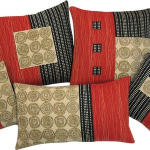 Red Alchemy Mini Modern Decorative Pillow 12 x 12 inches image 2