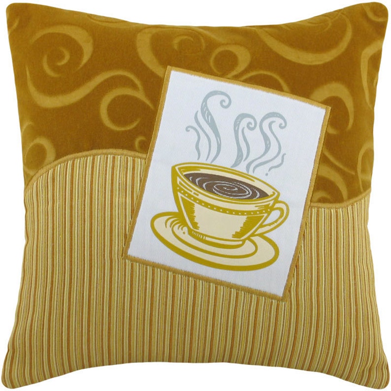 Coffee Cup short Decorative Pillow Mini Size 12 X Etsy