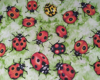 Ladybird Tea Towel - bright and cheerful nature theme