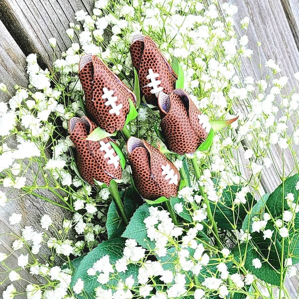 Football Rose, Sport Rose, Football Themed Wedding, Football Senior Night