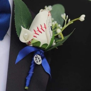 Real Baseball Boutonniere, Baseball Boutonniere, Softball Boutonniere