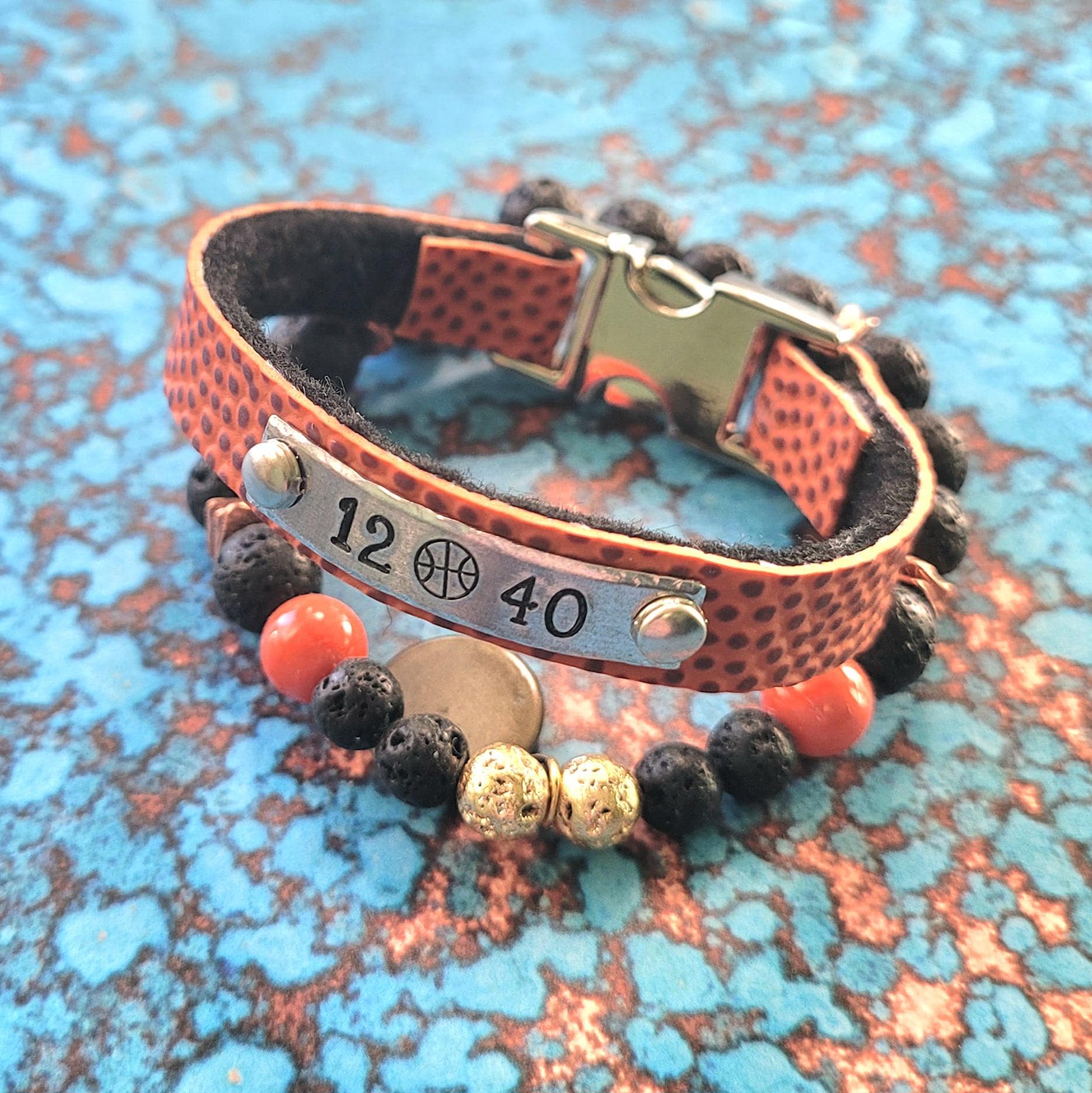 Basketball Skinny Bracelet, Personalized Basketball Bracelet
