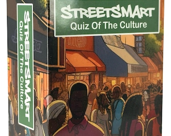 Street Smart : The Ultimate Trivia Game for Black Culture! with 100 Engaging Cards, Dive Deep into The Richness of Black Heritage.