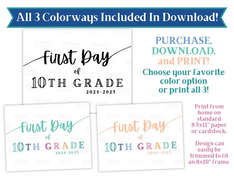 First Day of 10th Grade Printable - Il 794xN.6189452976 Owio